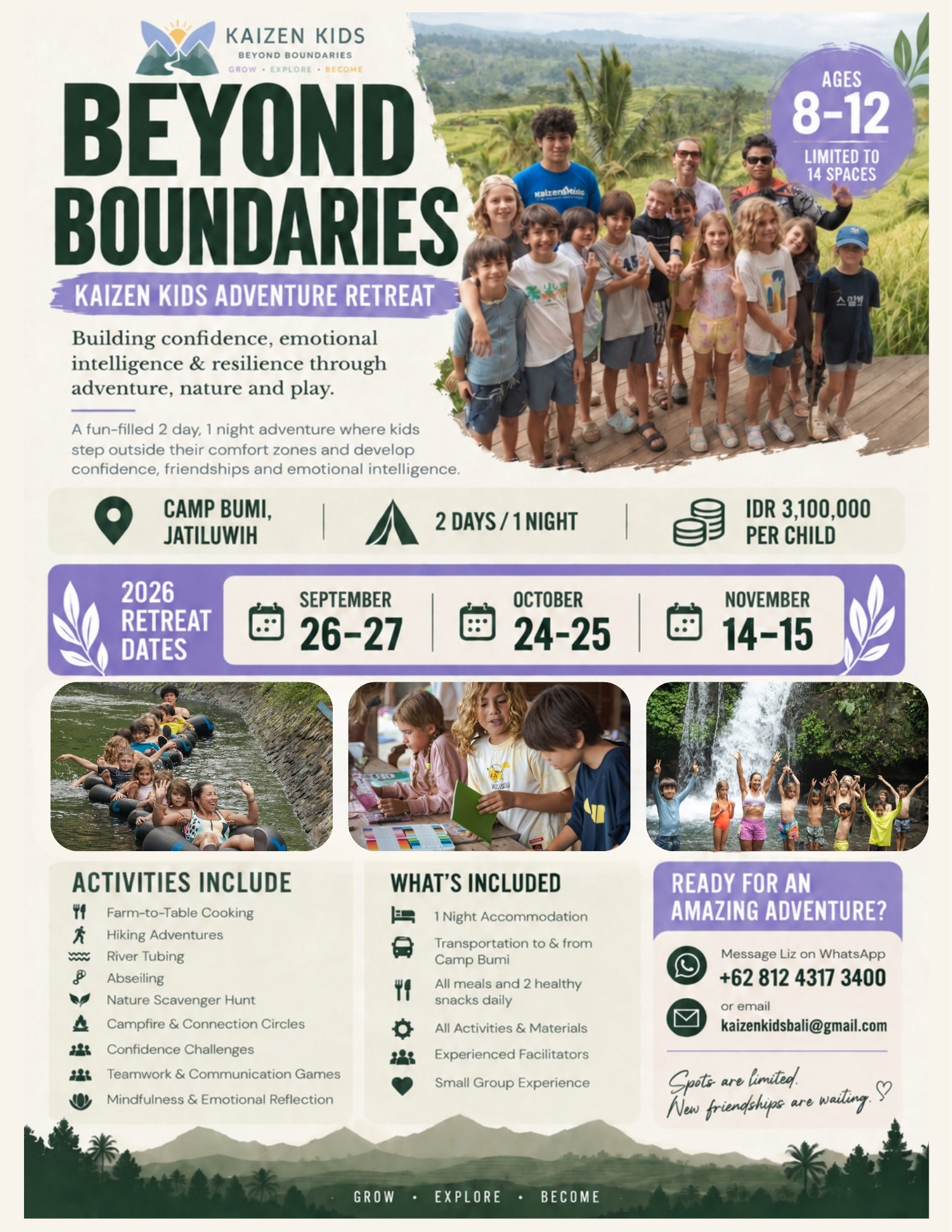 Kaizen Kids Adventure Retreat