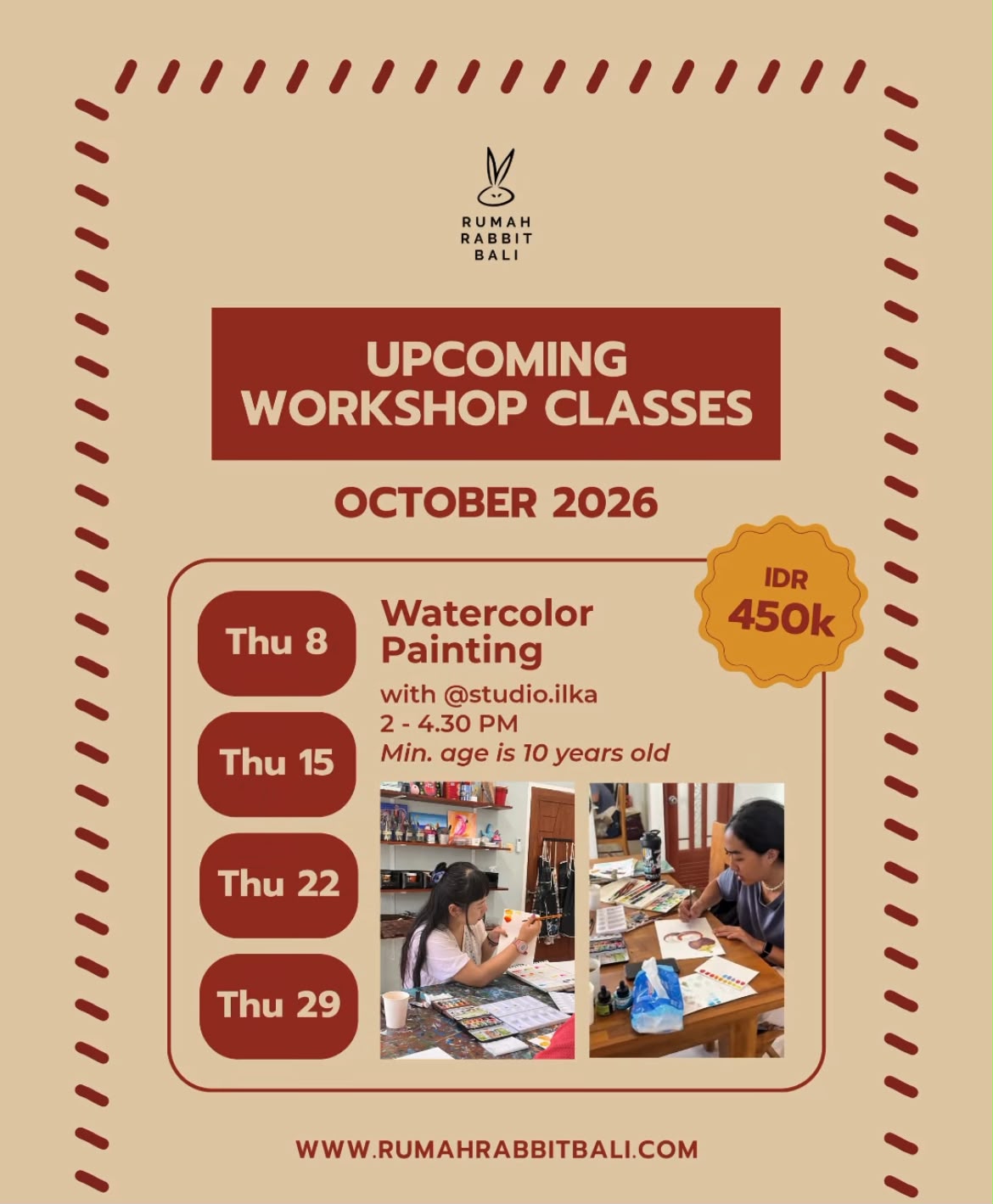October Workshop Classes