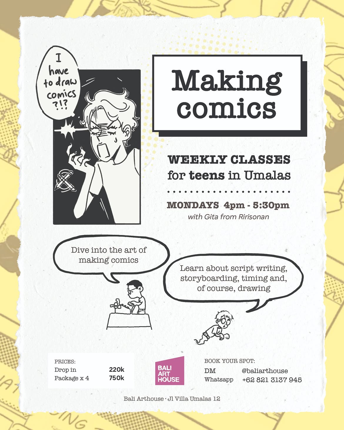 Making Comics at Bali Arthouse