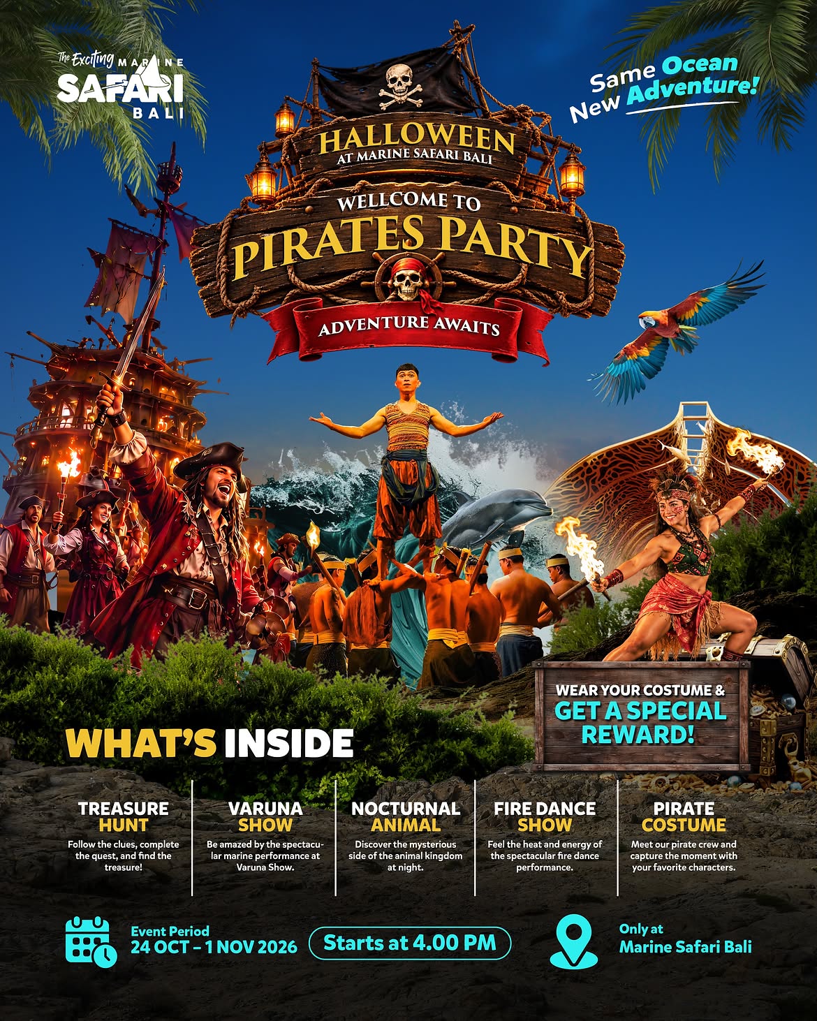 HALLOWEEN AT MARINE SAFARI BALI: WELCOME TO PIRATES PARTY