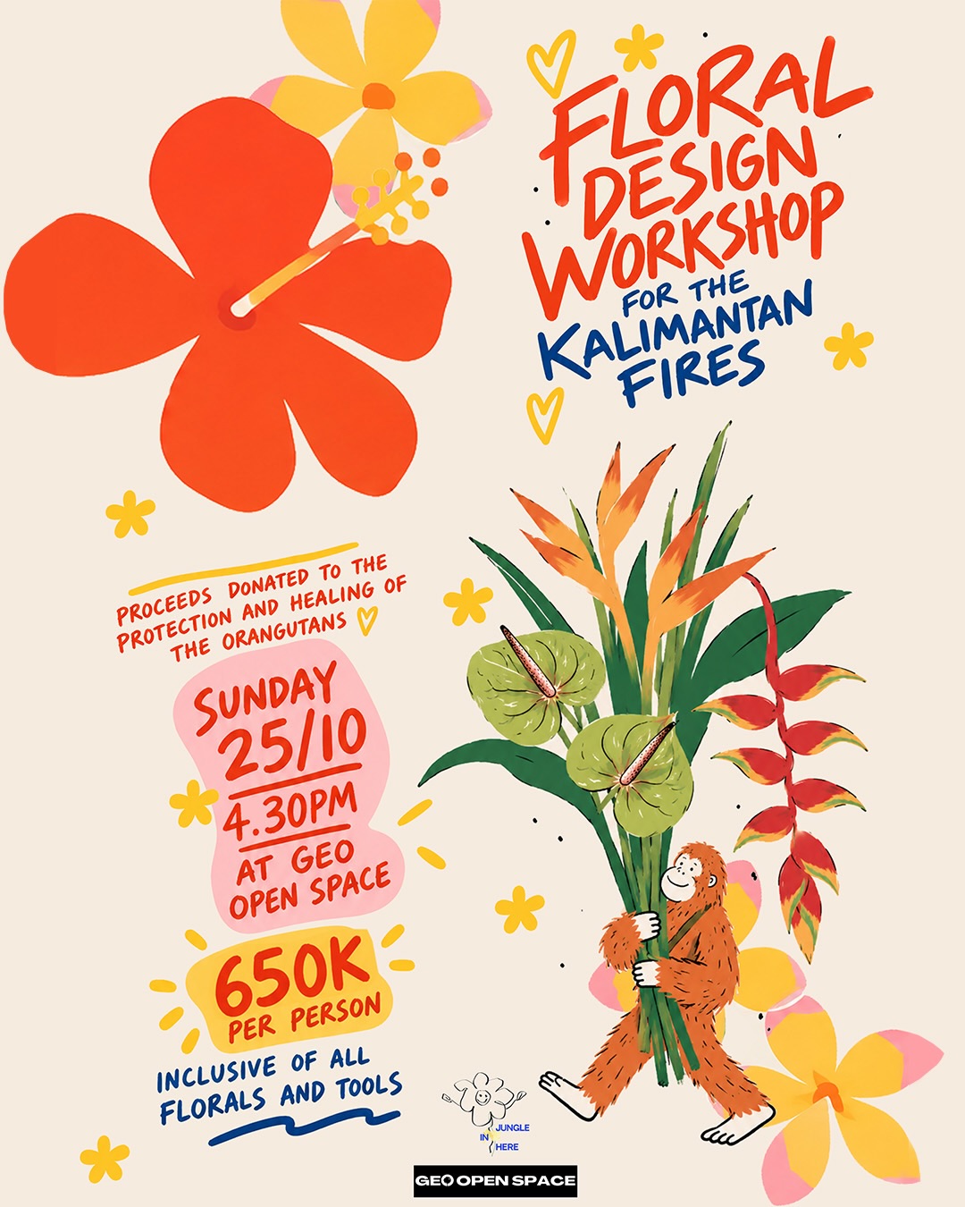 🌺 Floral Design Workshop for the Kalimantan Fires 🌿