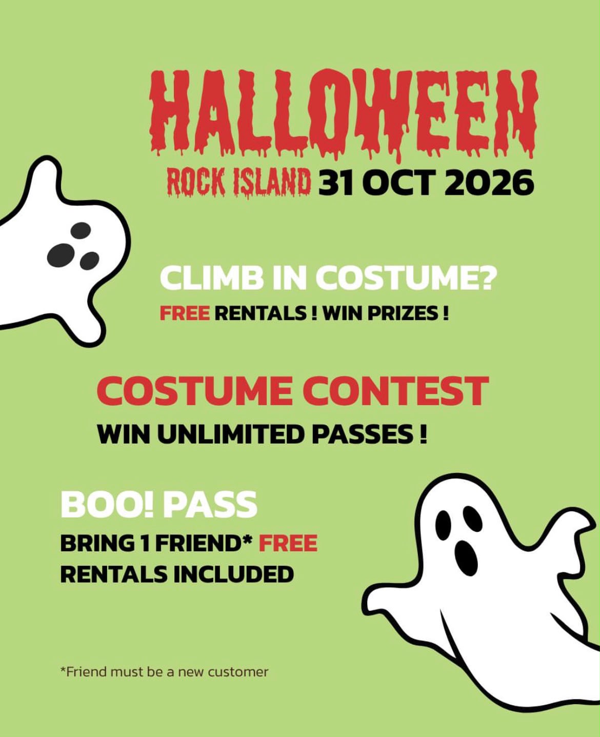 COSTUME CONTEST: Climb in costume at Rock Island