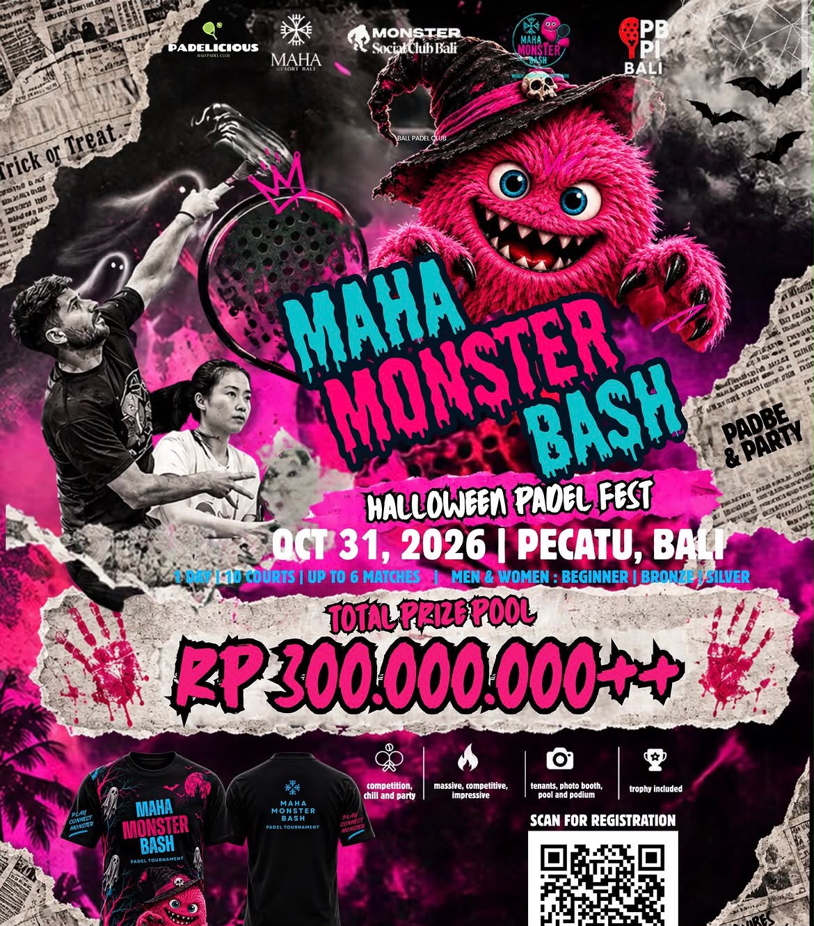 👻 MAHA MONSTER BASH 👻🎃 Halloween Padel Festival 2026