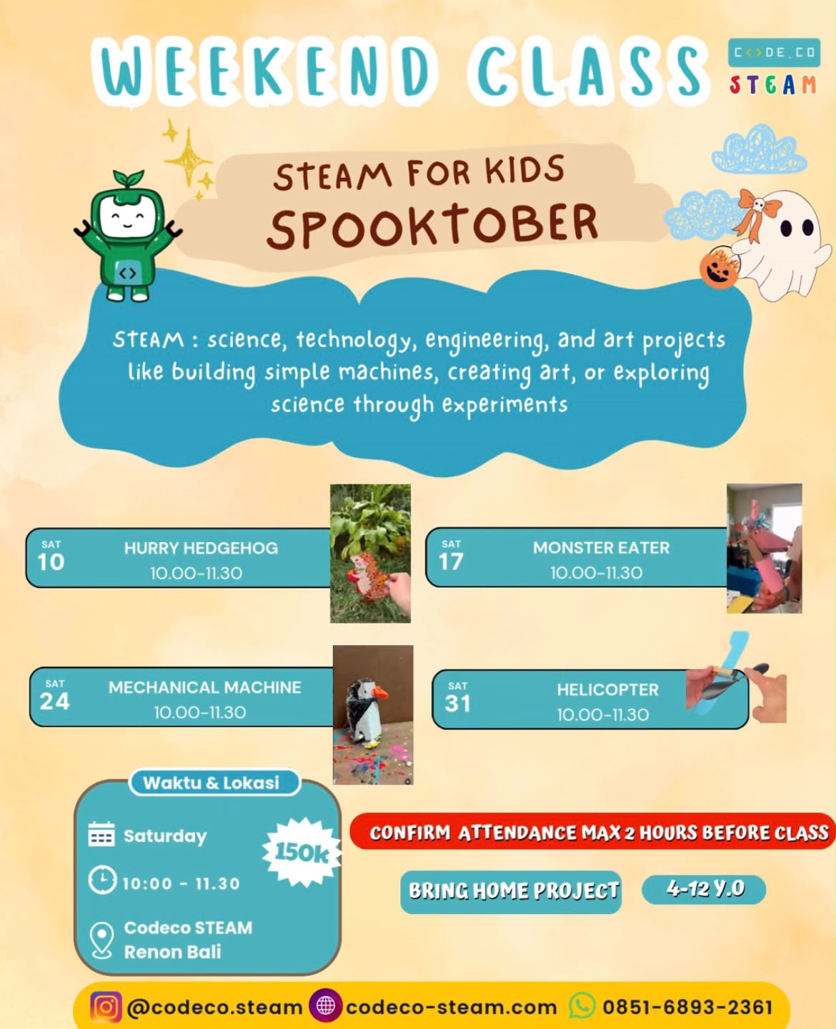WEEKEND CLASS: STEAM FOR KIDS SPOOKTOBER