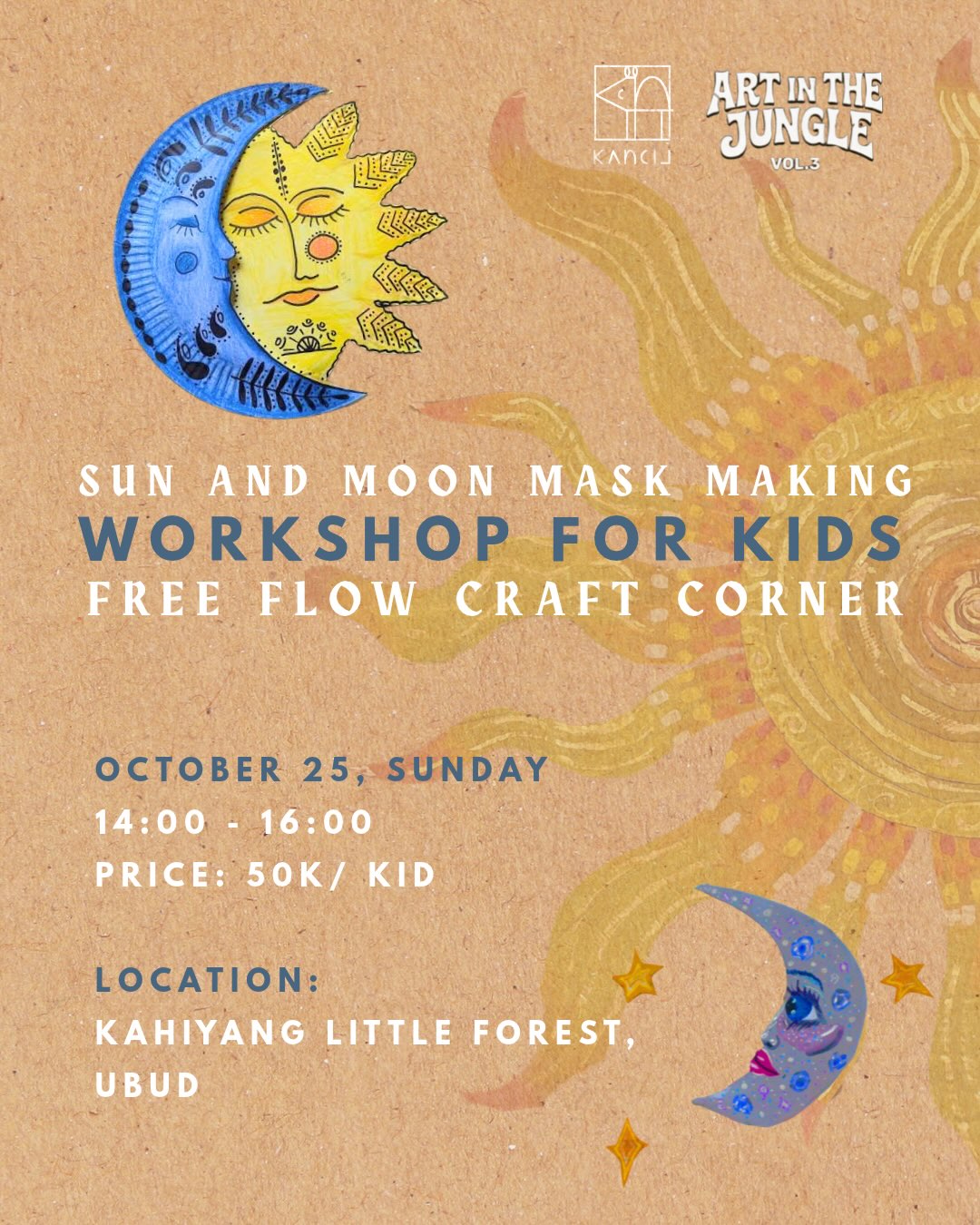 Sun and Moon Mask Making Workshop for Kids