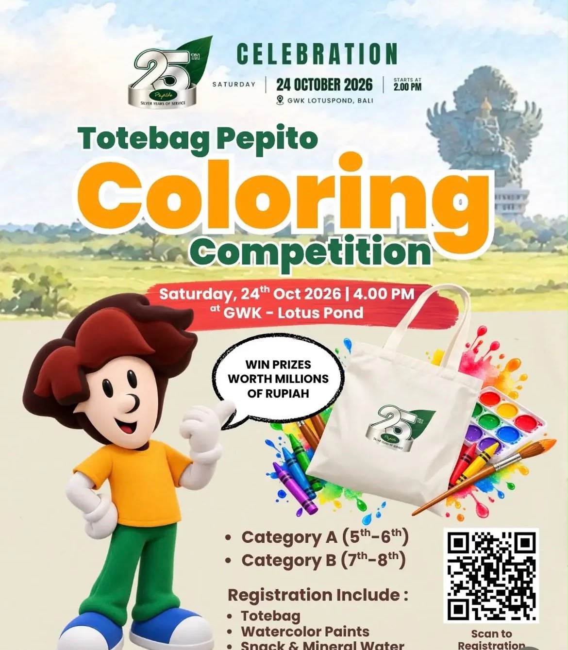 Celebrate 25 Years of Pepito with Our Tote Bag Coloring Competition! 🎉💚