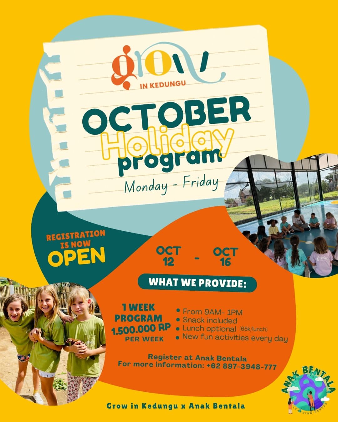 OCTOBER HOLIDAY PROGRAM