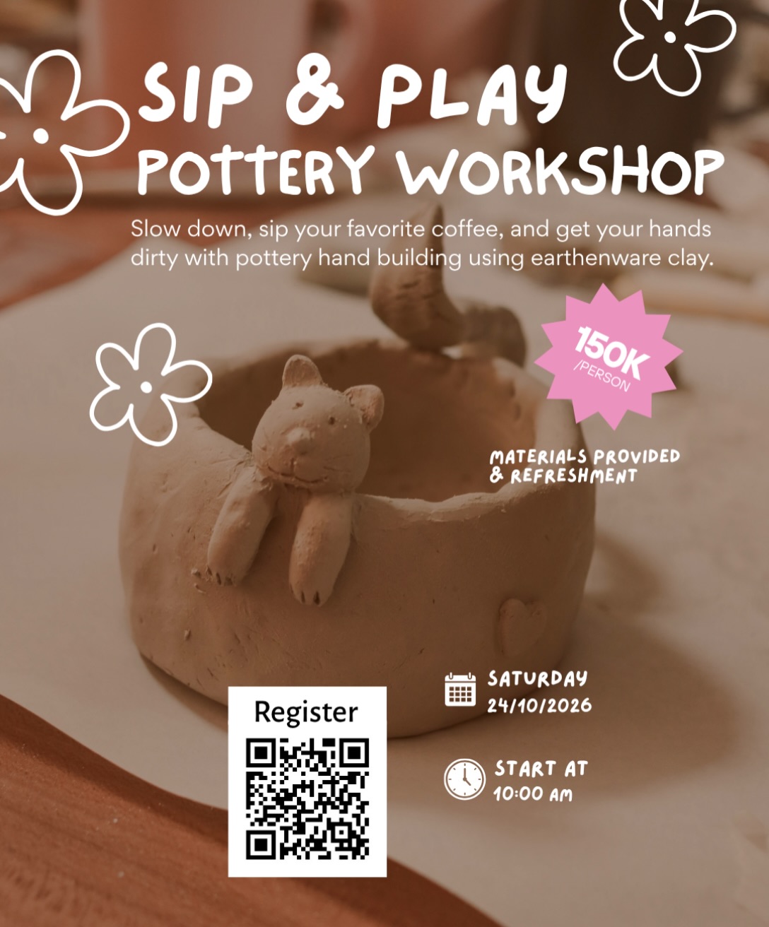 Sip & Play Pottery Making