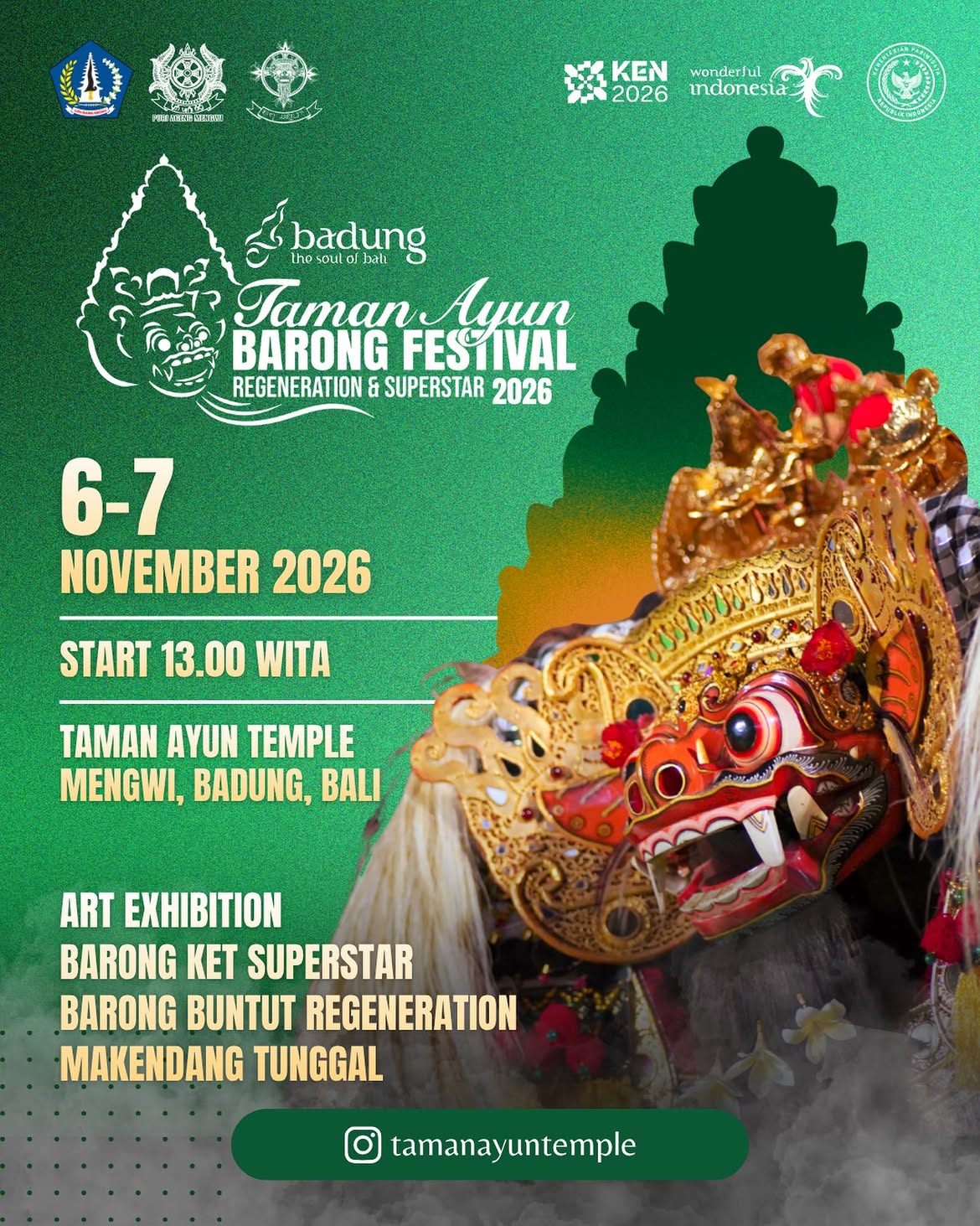 TAMAN AYUN BARONG FESTIVAL 2026