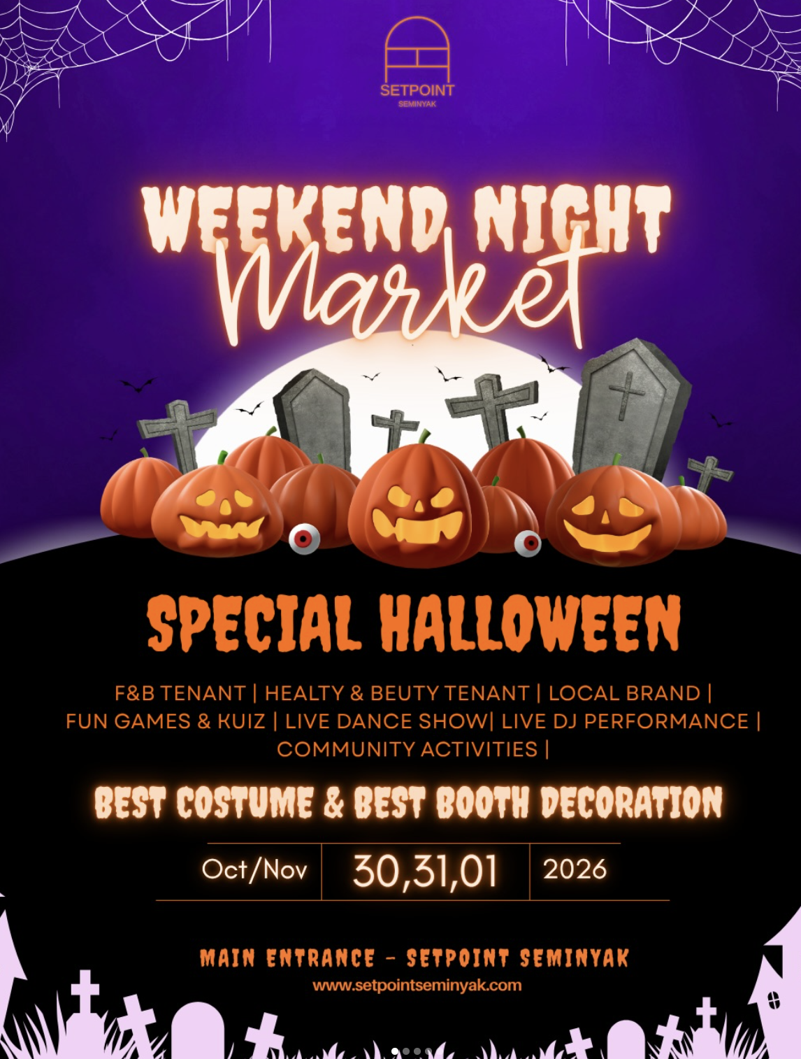 🎃👻 WEEKEND NIGHT MARKET: SPECIAL HALLOWEEN 🕸️🧡